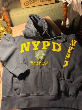 NYPD Black Pullover Hoodie with Yellow Logo